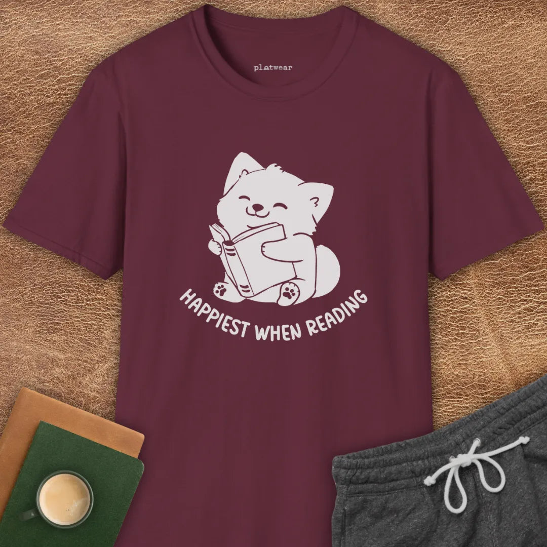 HAPPIEST WHEN READING T-SHIRT