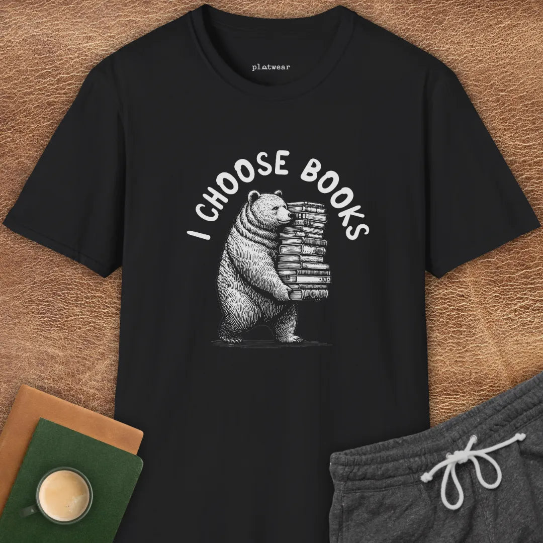I CHOOSE BOOKS T-SHIRT
