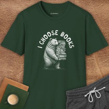 I CHOOSE BOOKS T-SHIRT