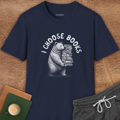 I CHOOSE BOOKS T-SHIRT
