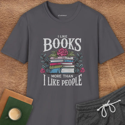 I LIKE BOOKS T-SHIRT