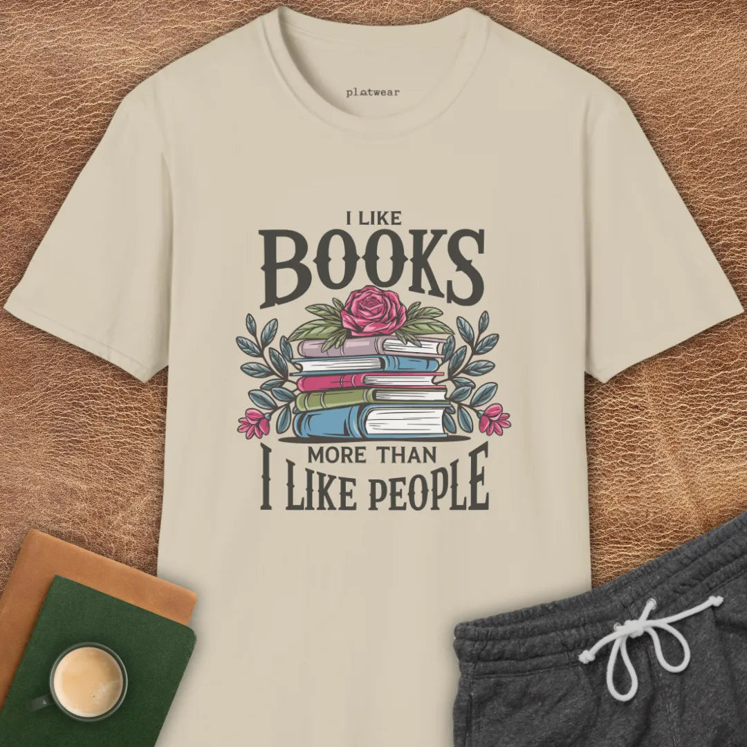 I LIKE BOOKS T-SHIRT