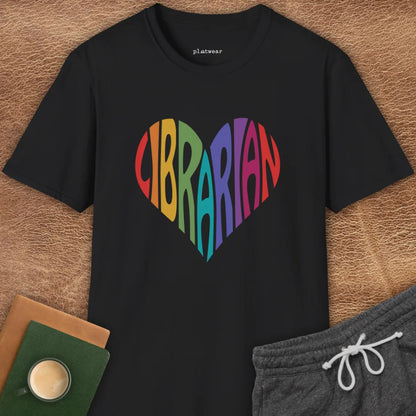 LIBRARIAN HEART T-SHIRT