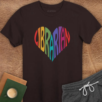 LIBRARIAN HEART T-SHIRT