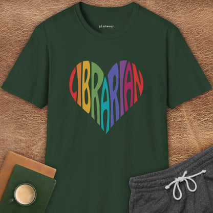 LIBRARIAN HEART T-SHIRT