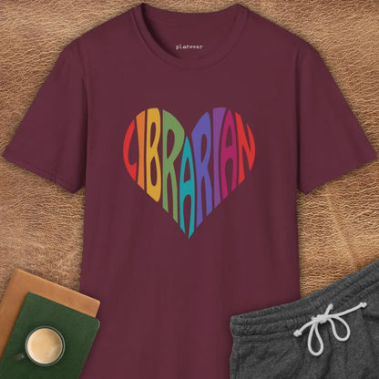 LIBRARIAN HEART T-SHIRT
