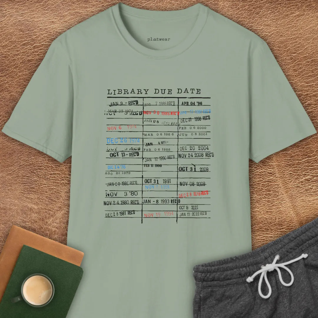 LIBRARY DUE DATE T-SHIRT
