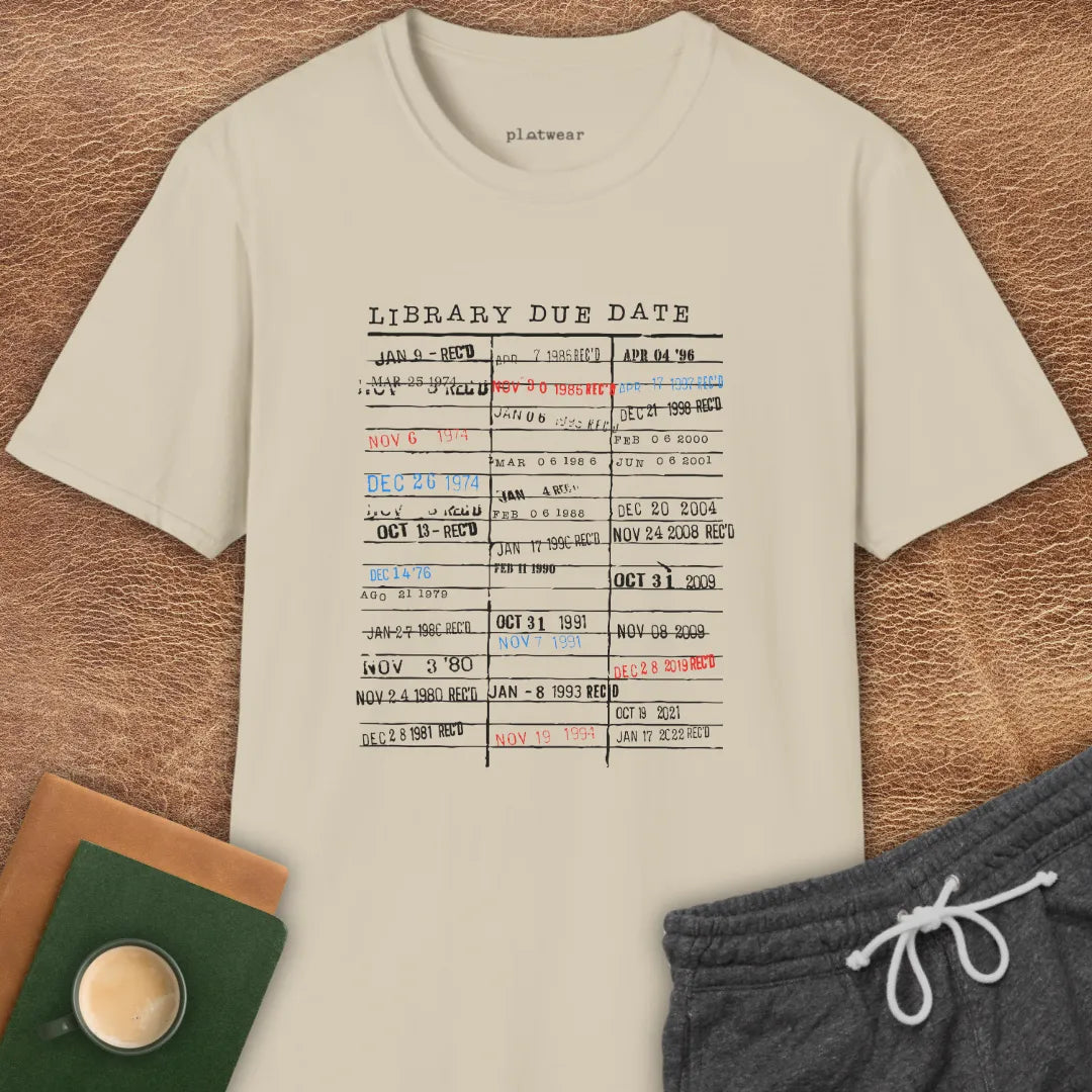 LIBRARY DUE DATE T-SHIRT