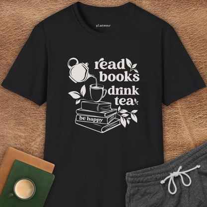 READ BOOKS DRINK TEA T-SHIRT