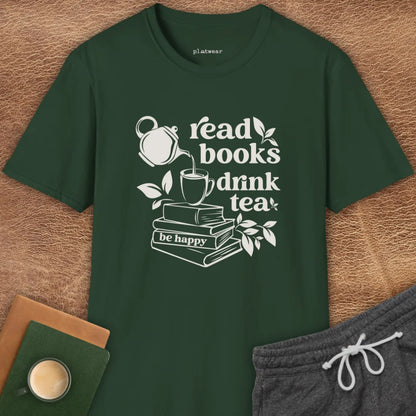 READ BOOKS DRINK TEA T-SHIRT