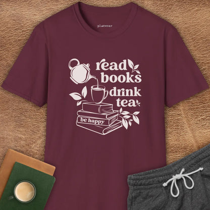 READ BOOKS DRINK TEA T-SHIRT