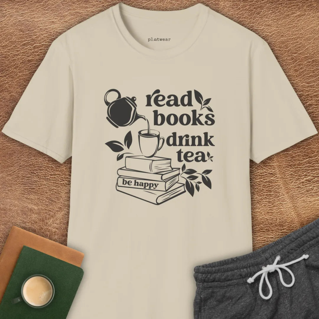 READ BOOKS DRINK TEA T-SHIRT