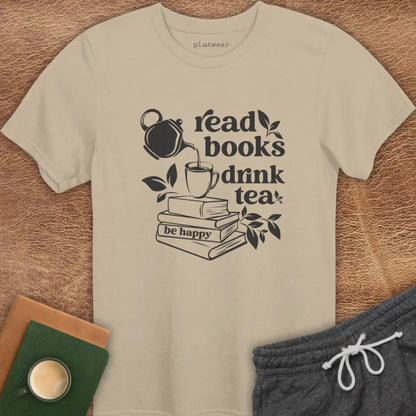 READ BOOKS DRINK TEA T-SHIRT