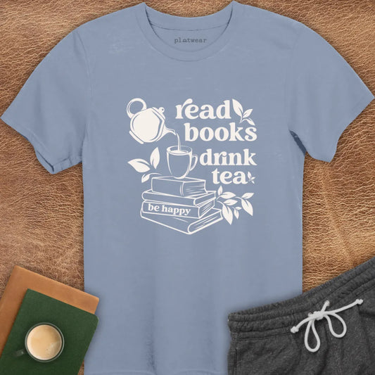 READ BOOKS DRINK TEA T-SHIRT