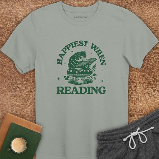 HAPPIEST WHEN READING T-SHIRT