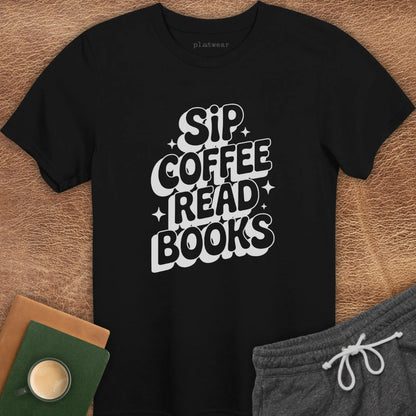 SIP COFFEE READ BOOKS T-SHIRT