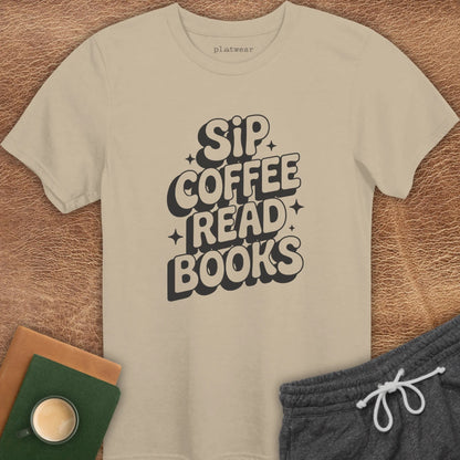 SIP COFFEE READ BOOKS T-SHIRT